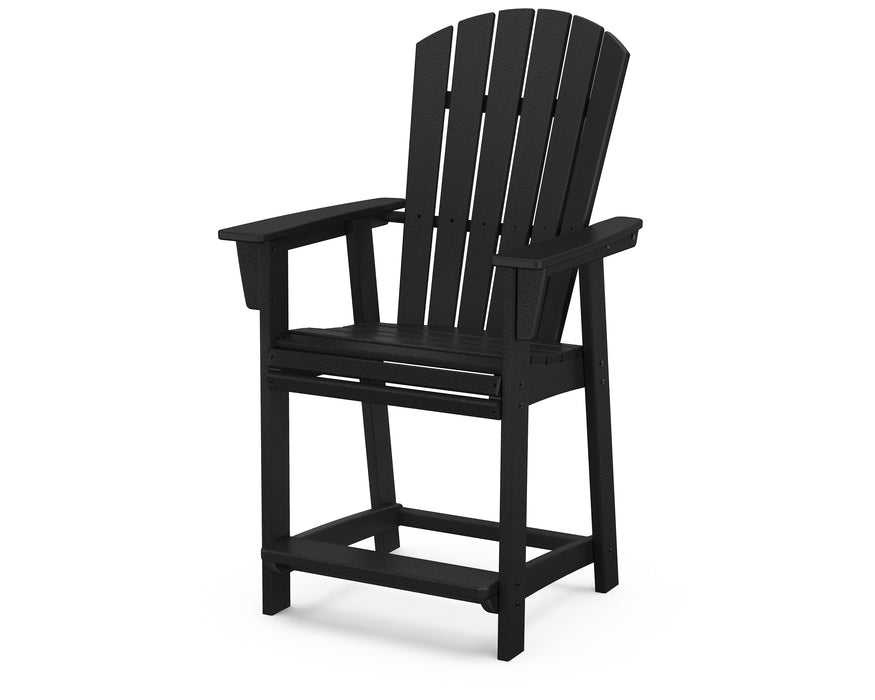 POLYWOOD Nautical Curveback Adirondack Counter Chair