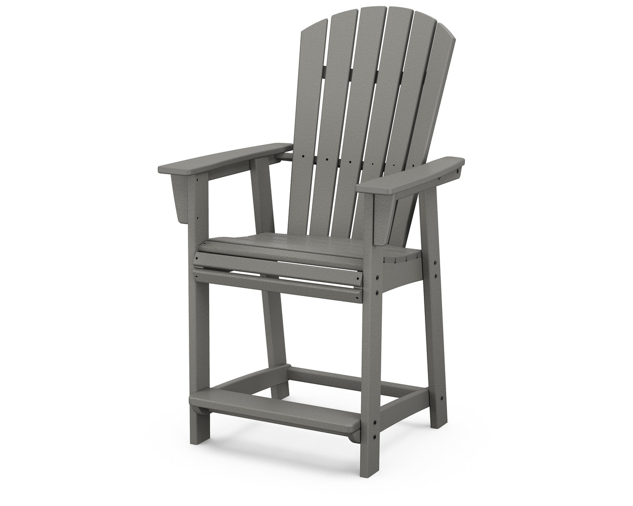 POLYWOOD Nautical Curveback Adirondack Counter Chair