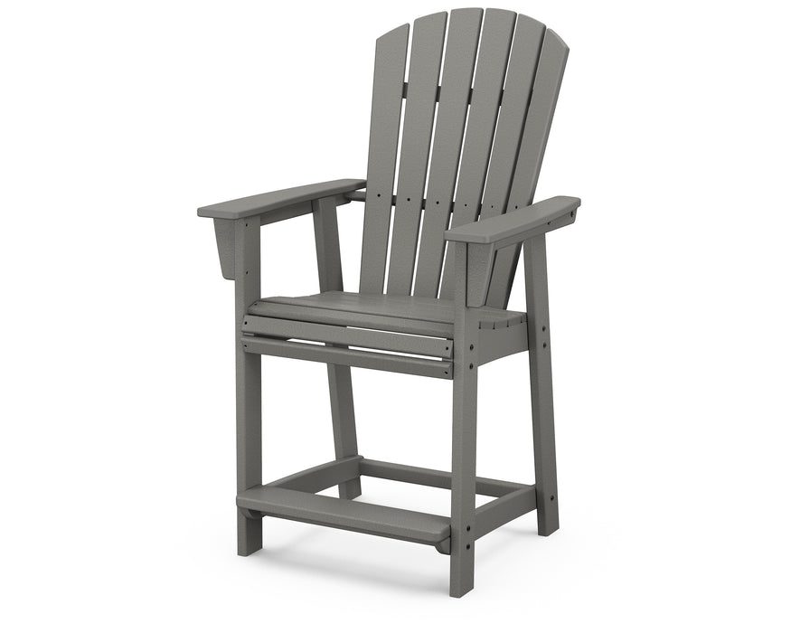 POLYWOOD Nautical Curveback Adirondack Counter Chair
