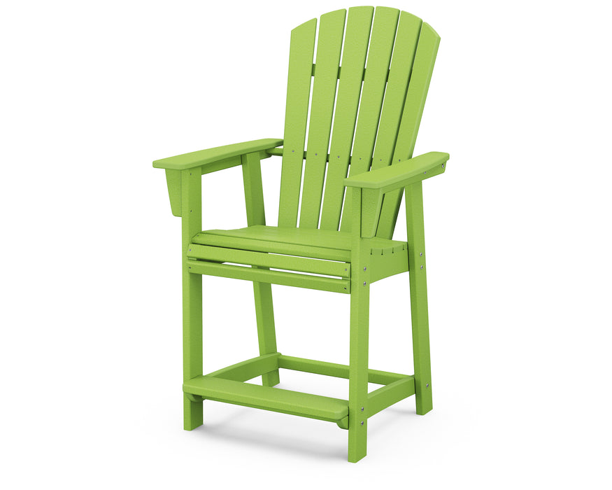 POLYWOOD Nautical Curveback Adirondack Counter Chair