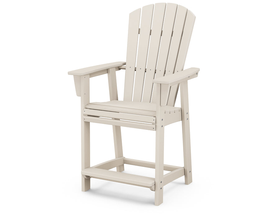 POLYWOOD Nautical Curveback Adirondack Counter Chair