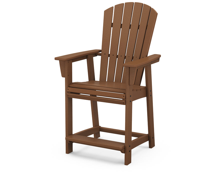 POLYWOOD Nautical Curveback Adirondack Counter Chair