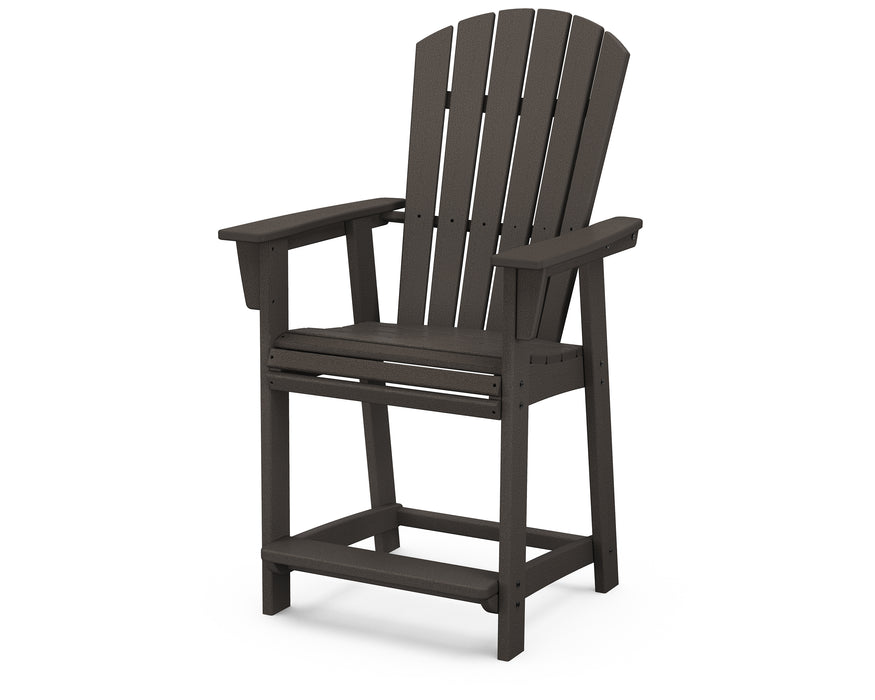 POLYWOOD Nautical Curveback Adirondack Counter Chair