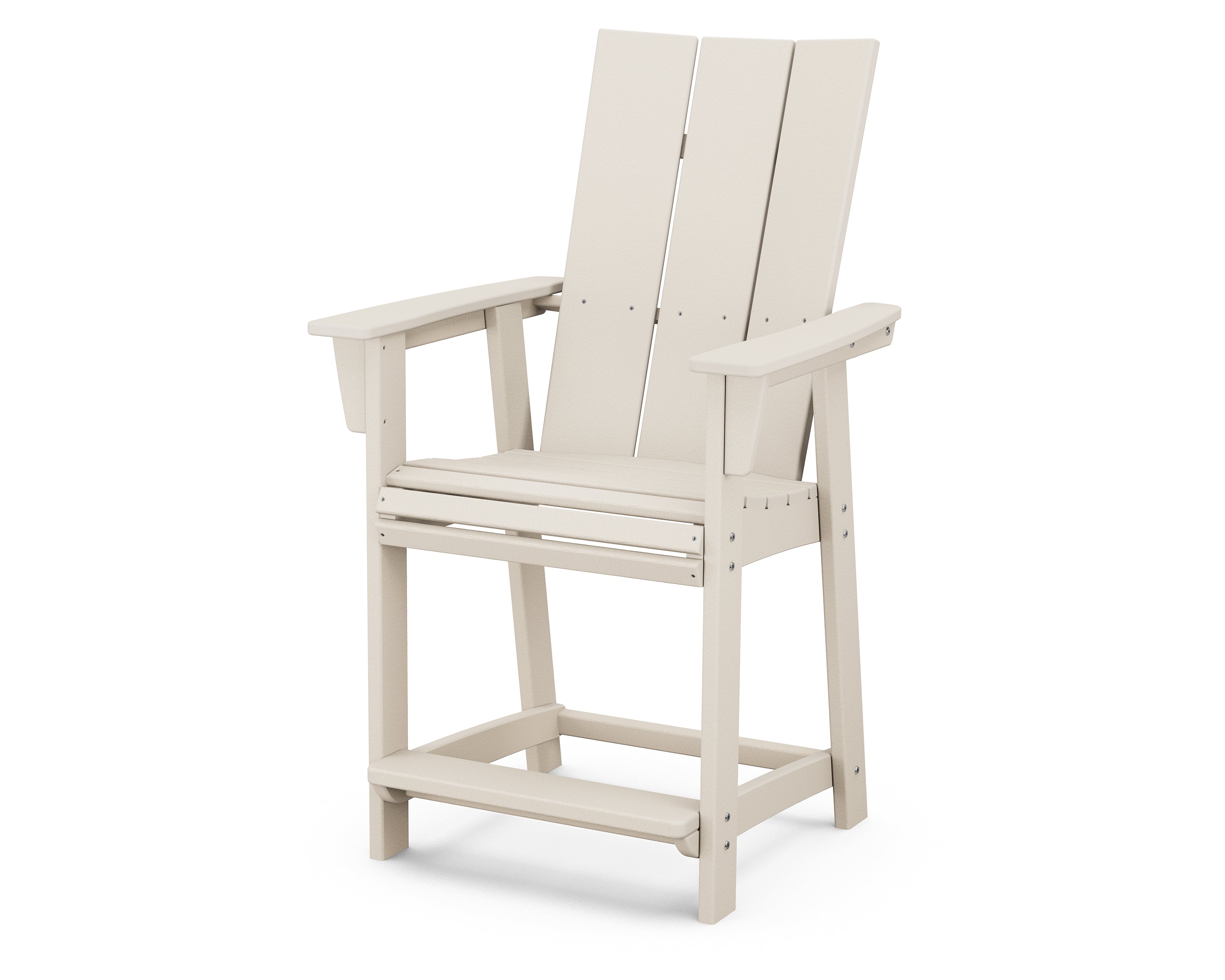 POLYWOOD Modern Curveback Adirondack Counter Chair