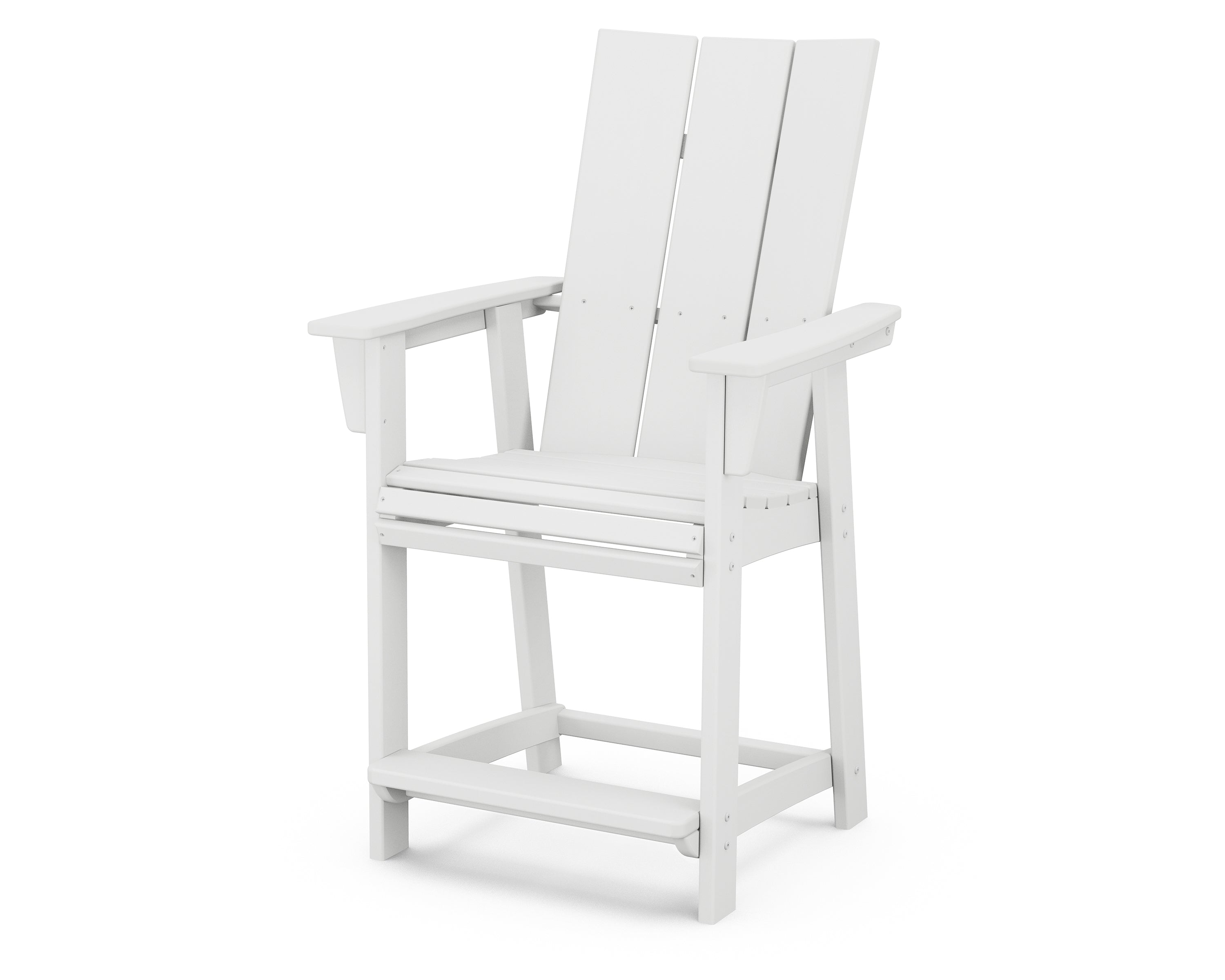 POLYWOOD Modern Curveback Adirondack Counter Chair