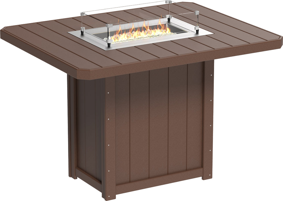 LuxCraft Lumin Fire Table 62″ Rectangular Bar Height