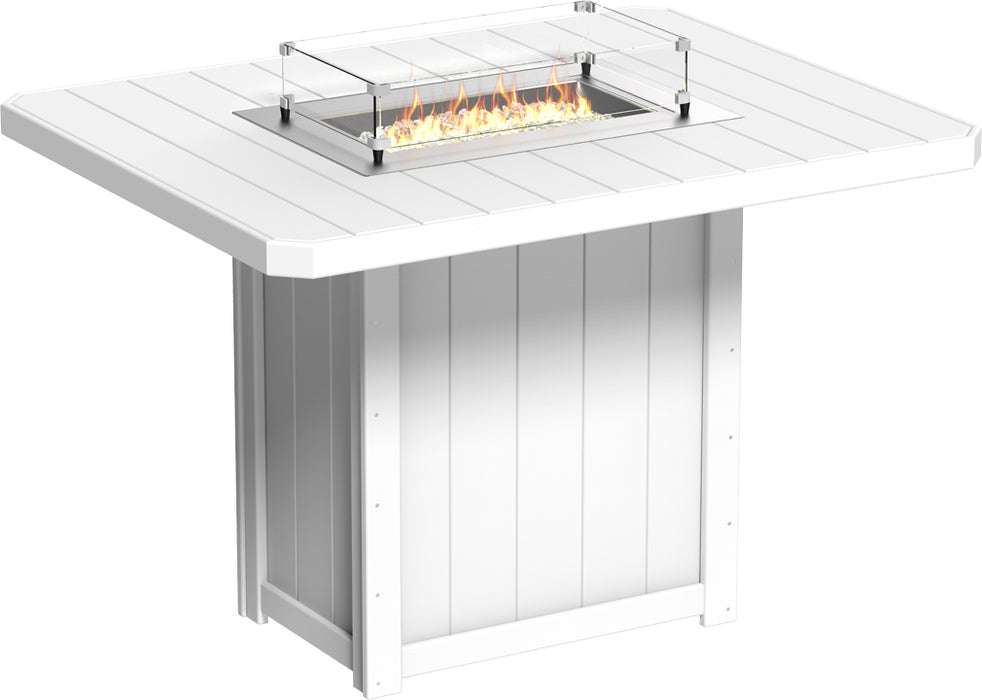LuxCraft Lumin Fire Table 62″ Rectangular Bar Height