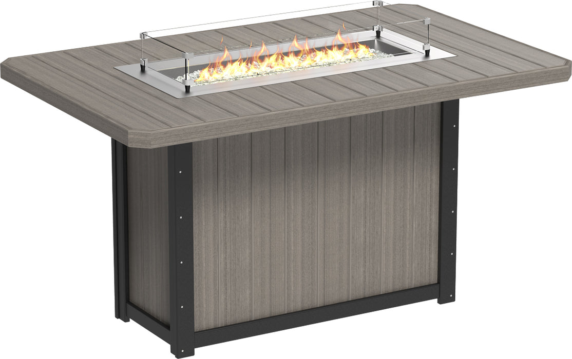 LuxCraft Lumin Fire Table79″ Rectangular Bar Height