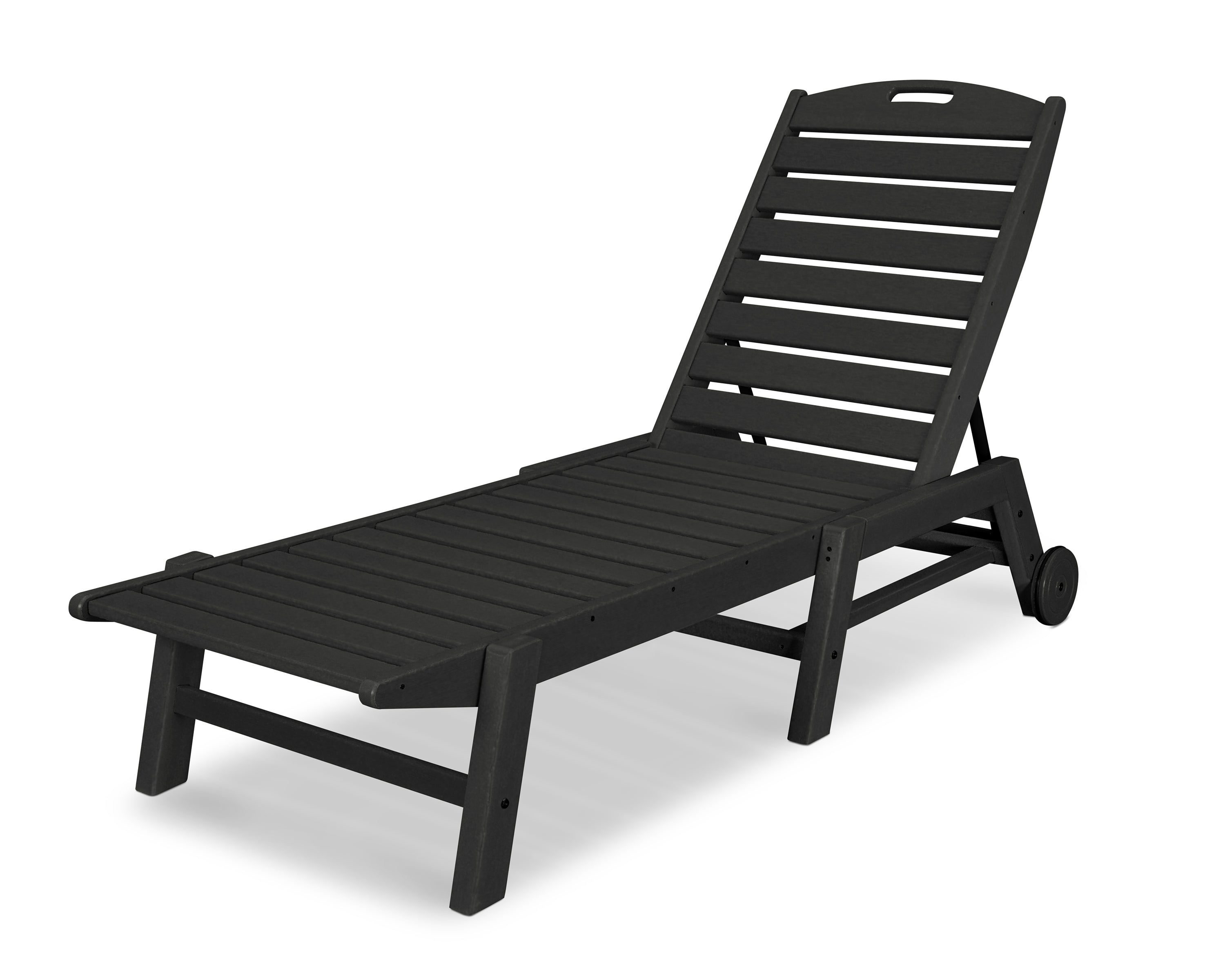 POLYWOOD Nautical Chaise w/ Wheels - Stackable