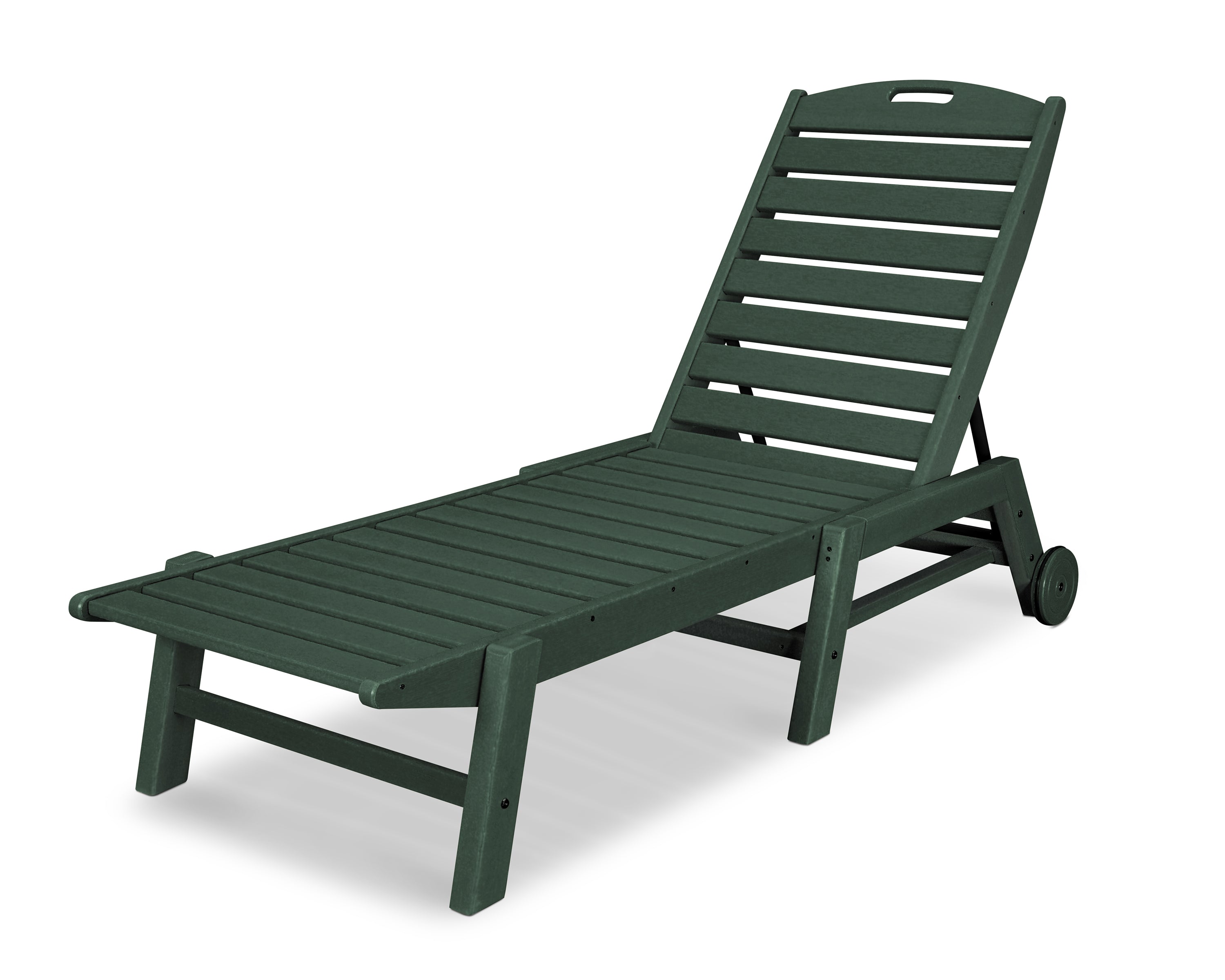 POLYWOOD Nautical Chaise w/ Wheels - Stackable