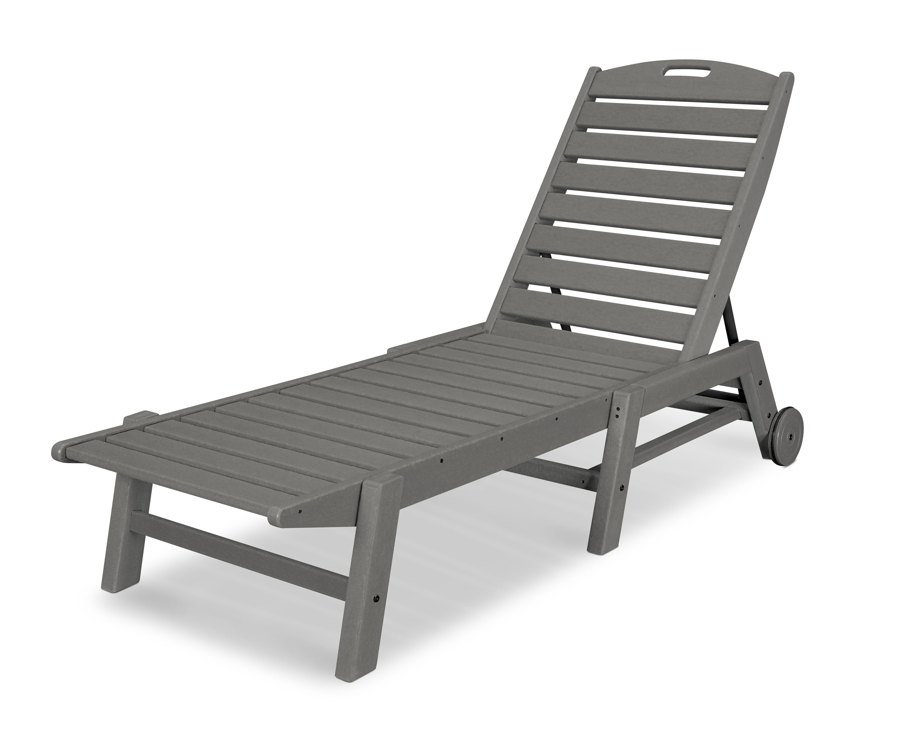 POLYWOOD Nautical Chaise w/ Wheels - Stackable