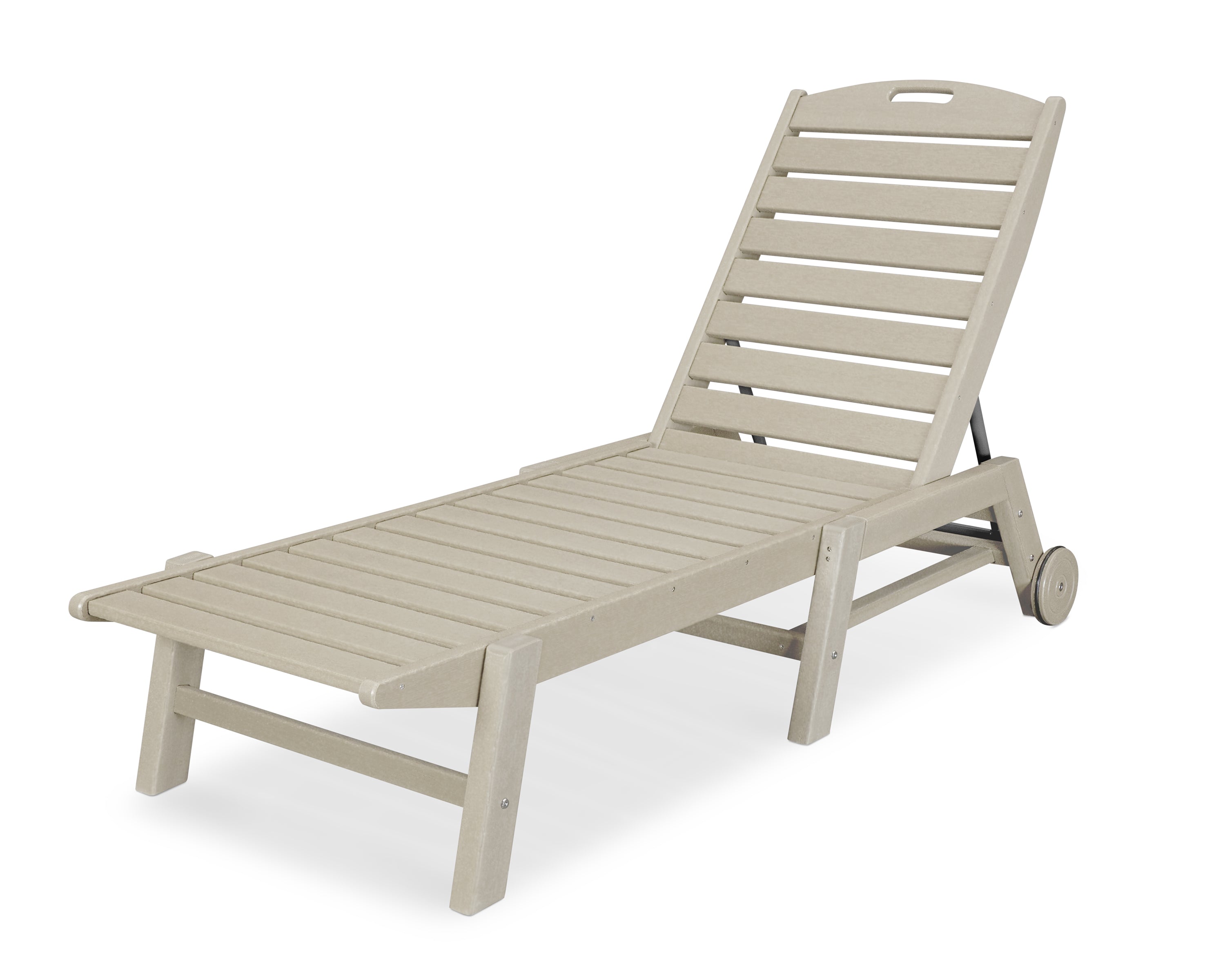 POLYWOOD Nautical Chaise w/ Wheels - Stackable