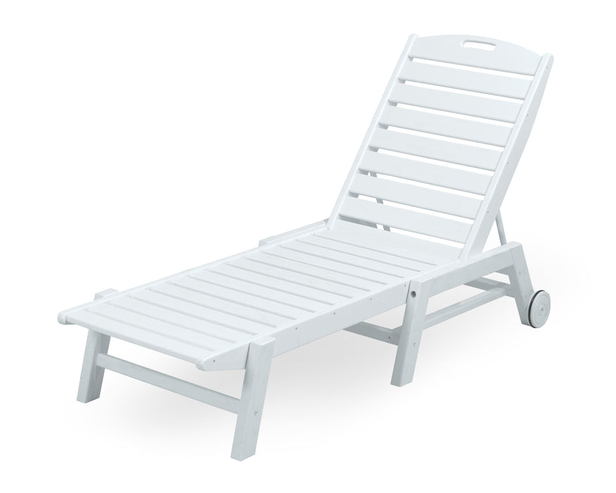POLYWOOD Nautical Chaise w/ Wheels - Stackable