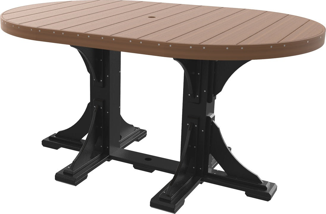 LuxCraft 4' x 6' Oval Table - Counter Height