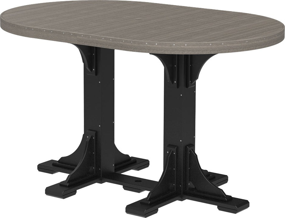LuxCraft 4' x 6' Oval Table - Bar Height