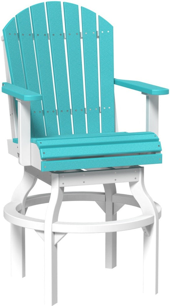 Bar Height Adirondack Swivel Chair- White main image 1