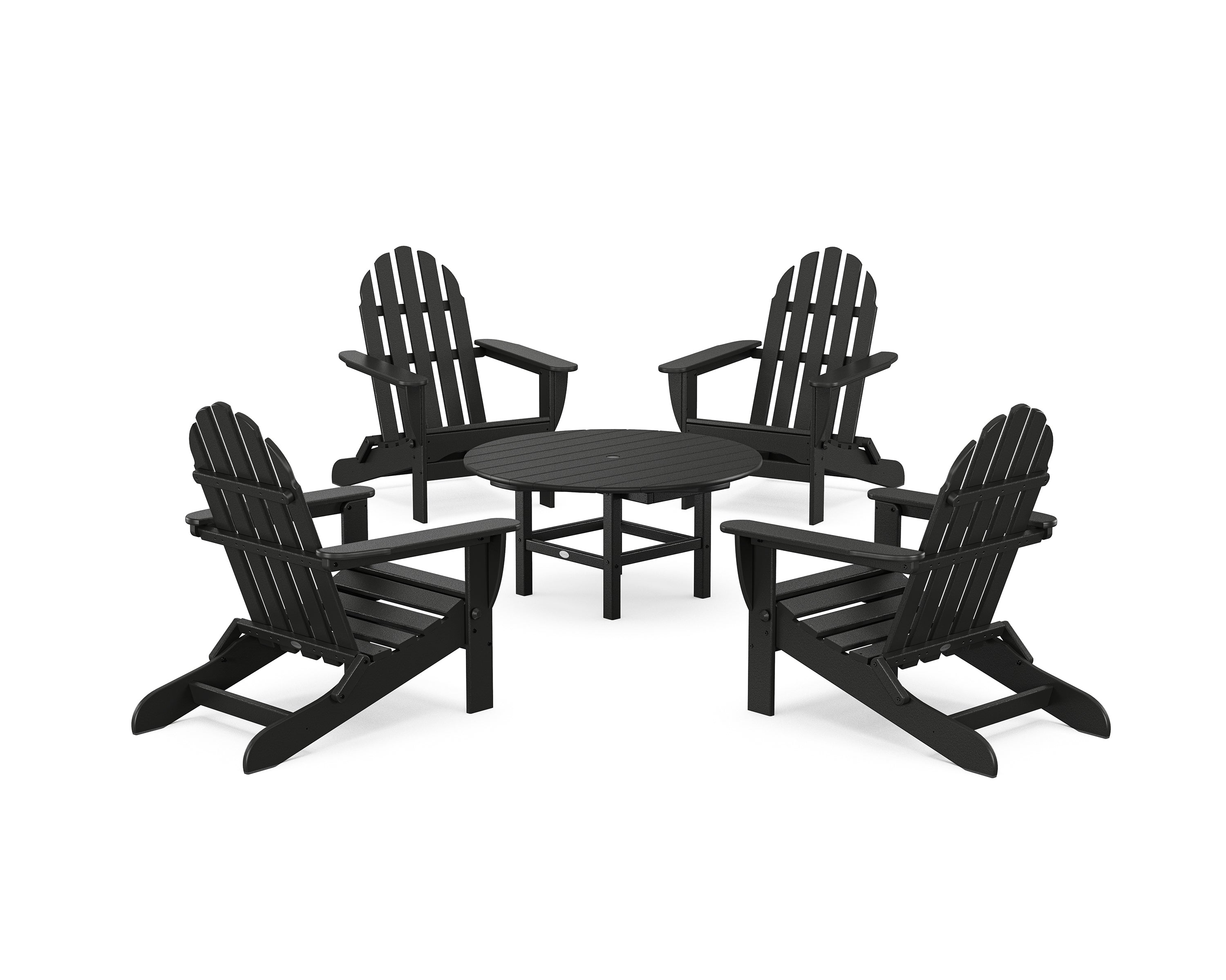 POLYWOOD Classic Folding Adirondack 5-Piece Conversation Group