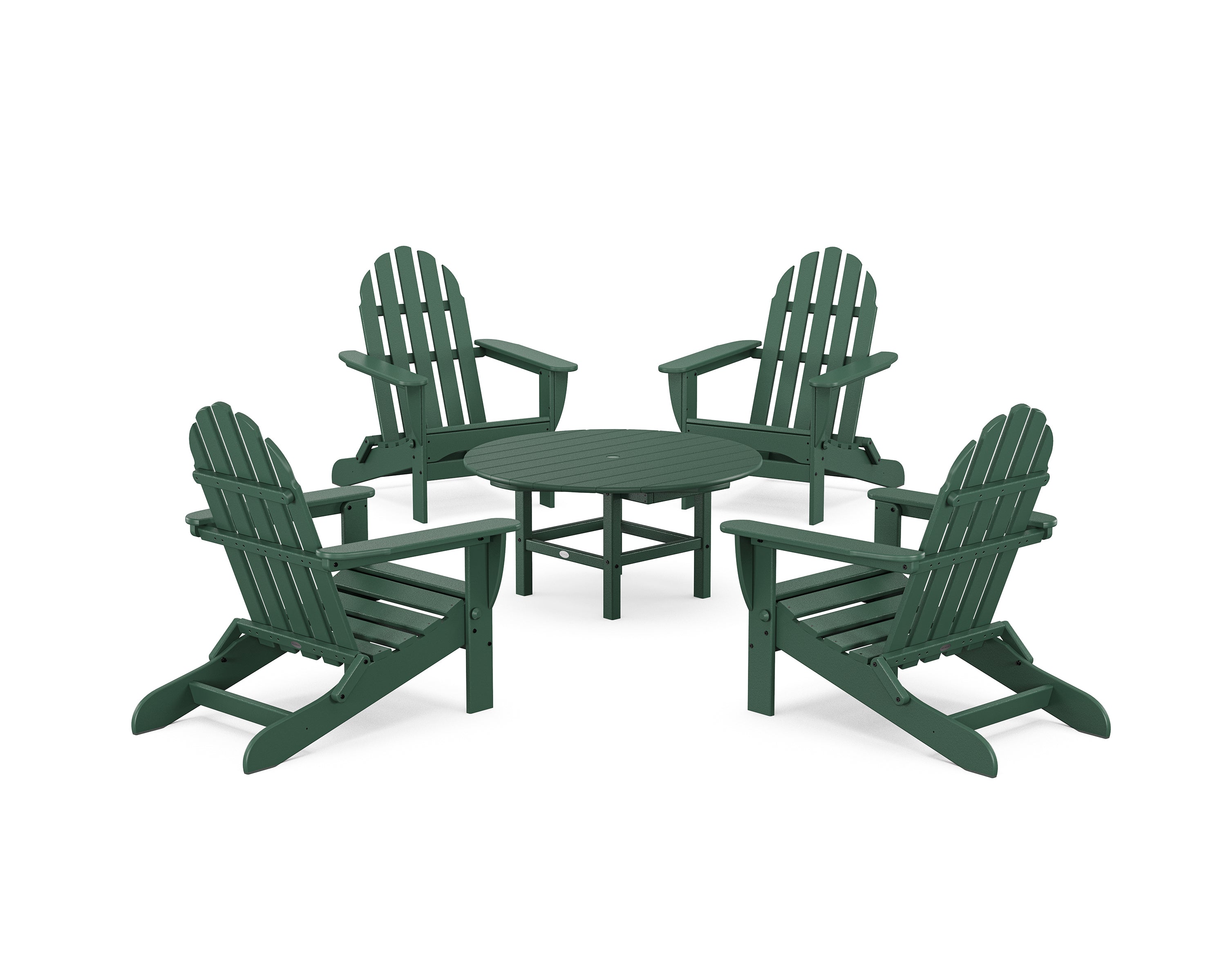 POLYWOOD Classic Folding Adirondack 5-Piece Conversation Group