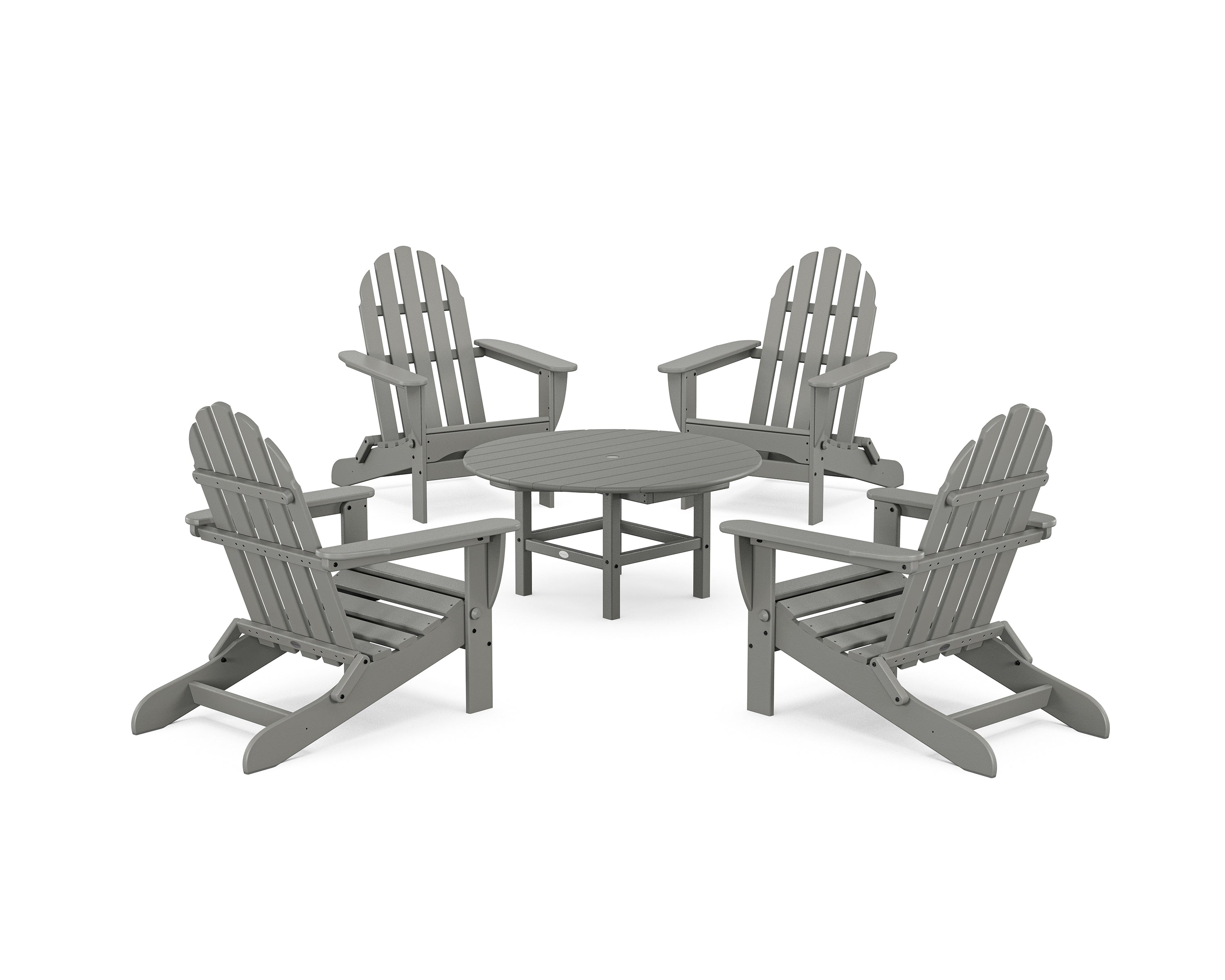 POLYWOOD Classic Folding Adirondack 5-Piece Conversation Group
