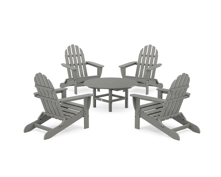 POLYWOOD Classic Folding Adirondack 5-Piece Conversation Group
