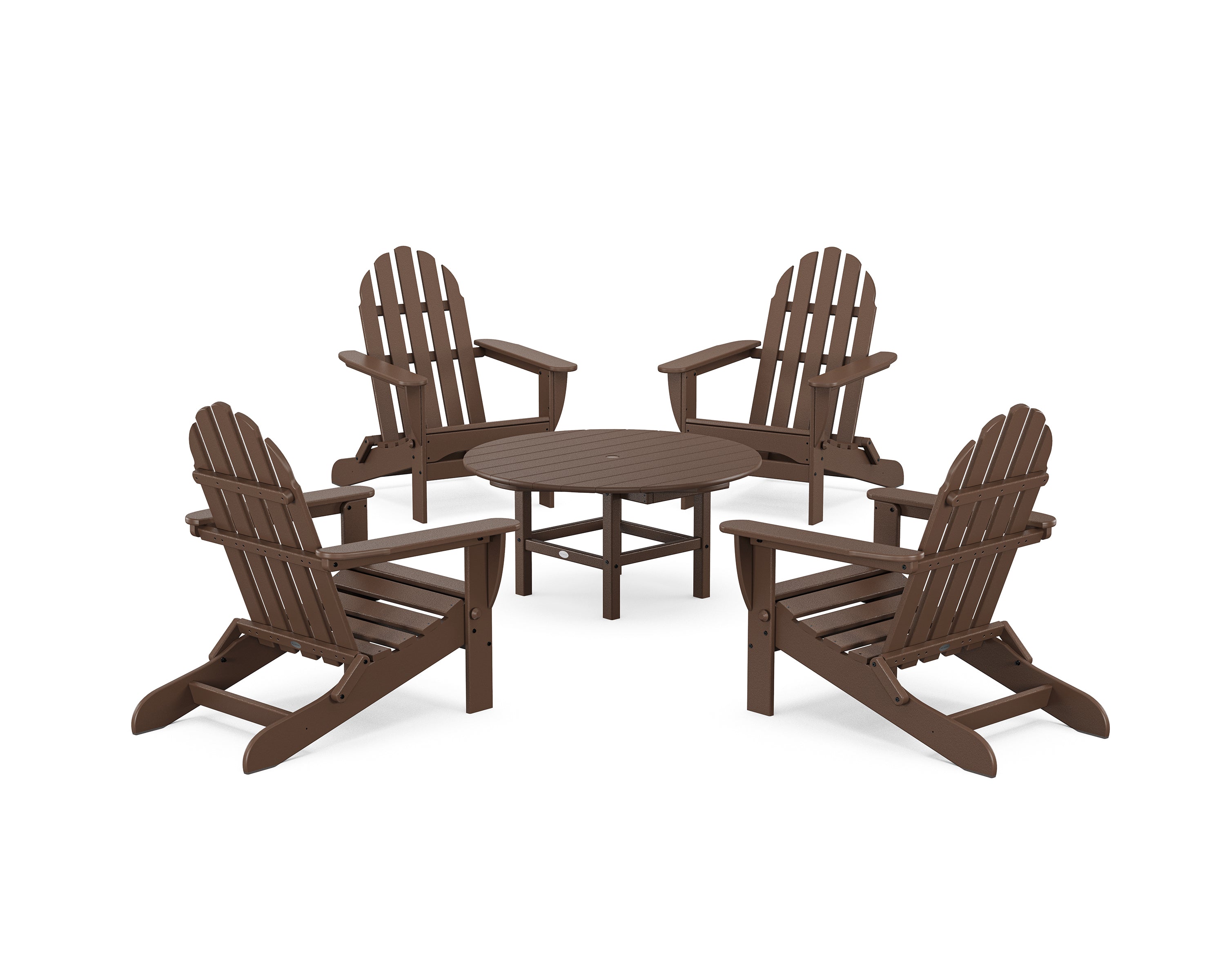 POLYWOOD Classic Folding Adirondack 5-Piece Conversation Group