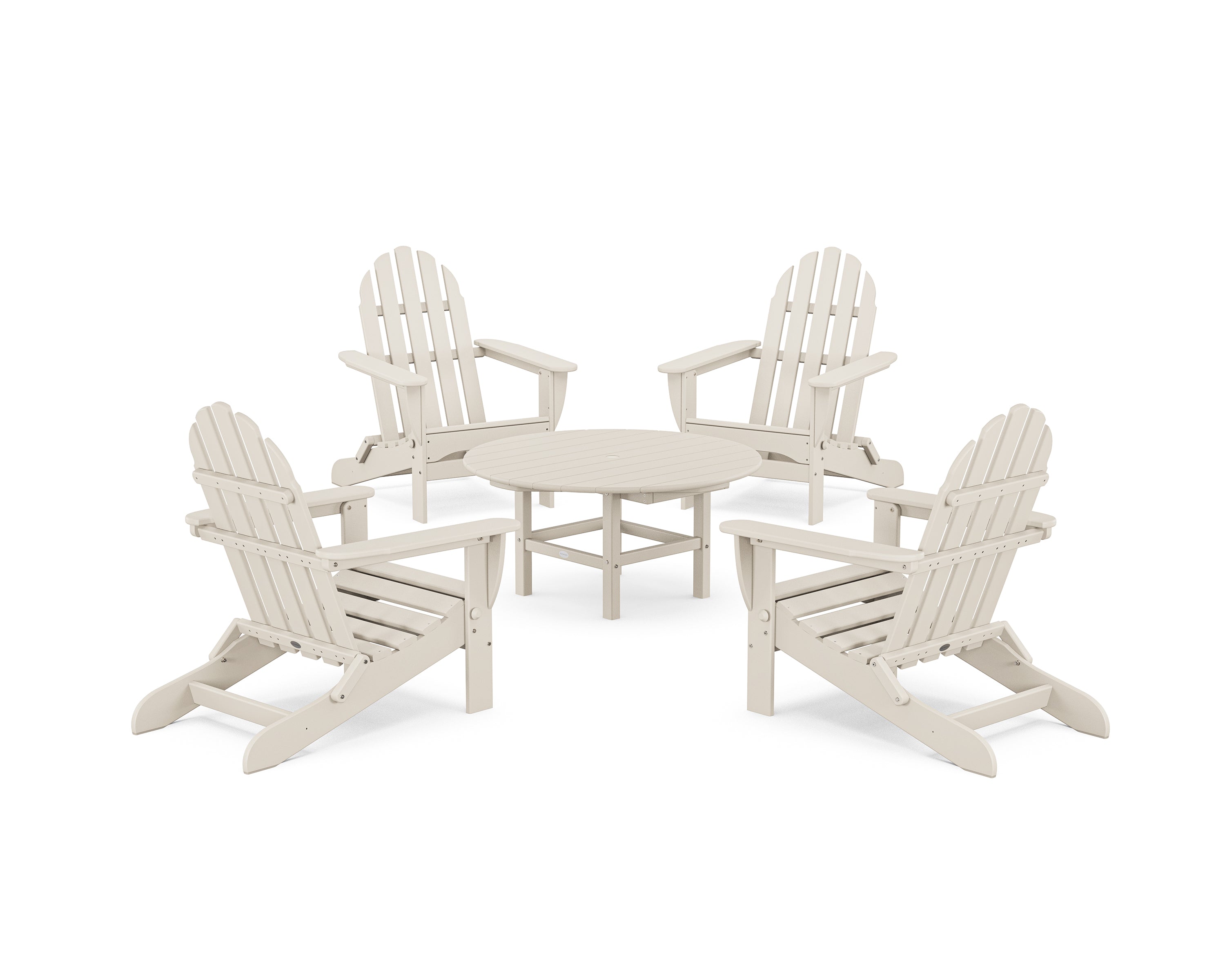 POLYWOOD Classic Folding Adirondack 5-Piece Conversation Group