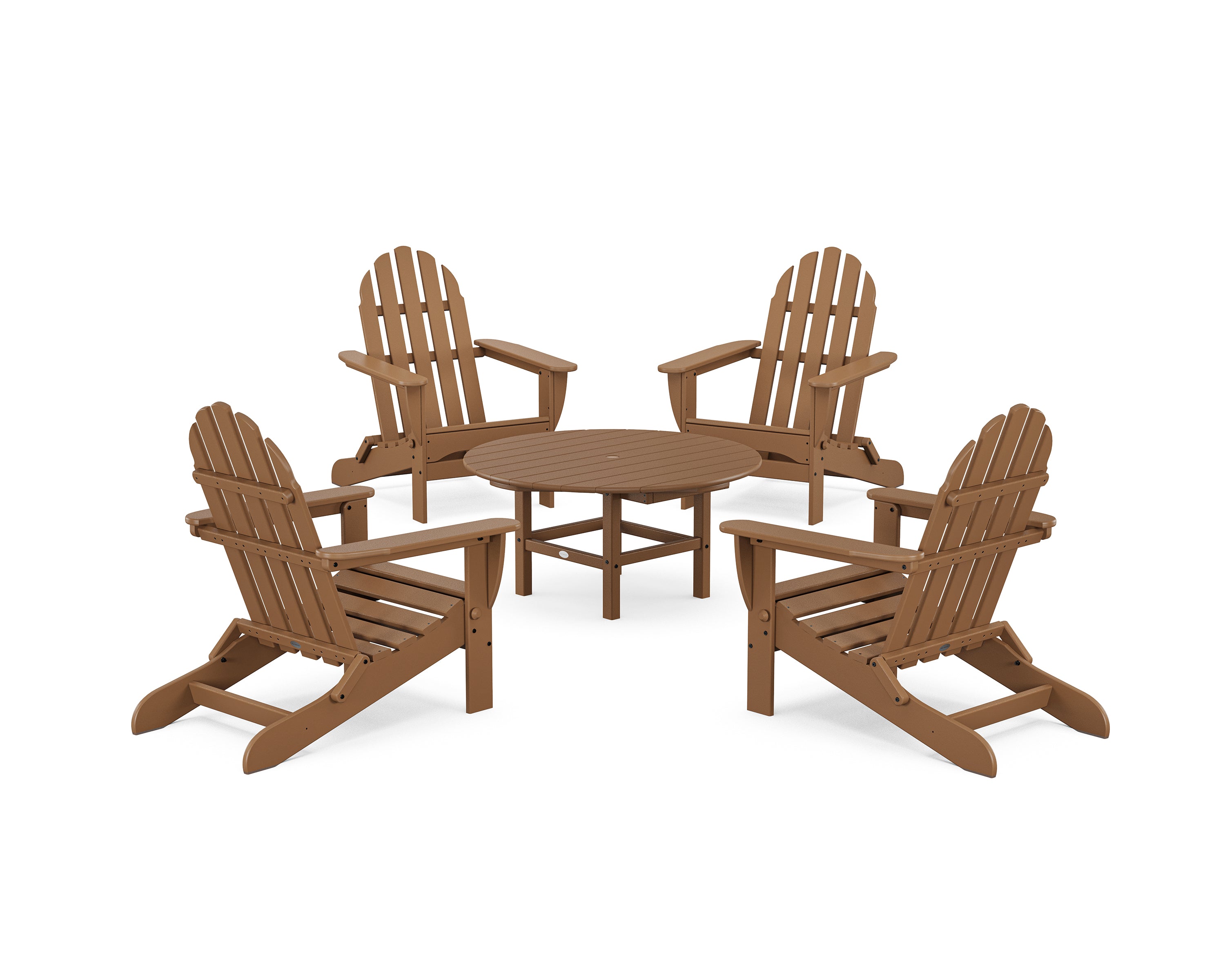 POLYWOOD Classic Folding Adirondack 5-Piece Conversation Group