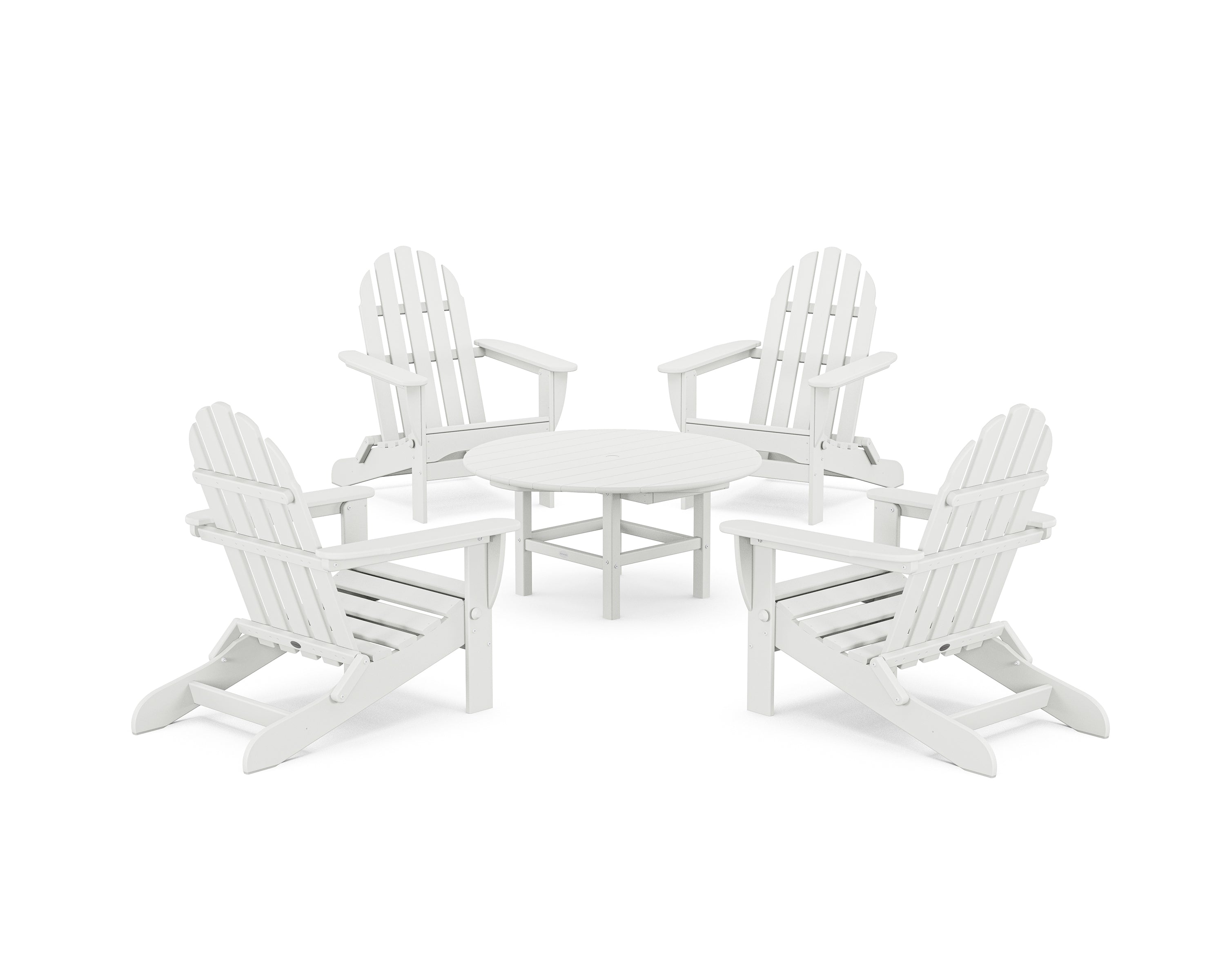 POLYWOOD Classic Folding Adirondack 5-Piece Conversation Group