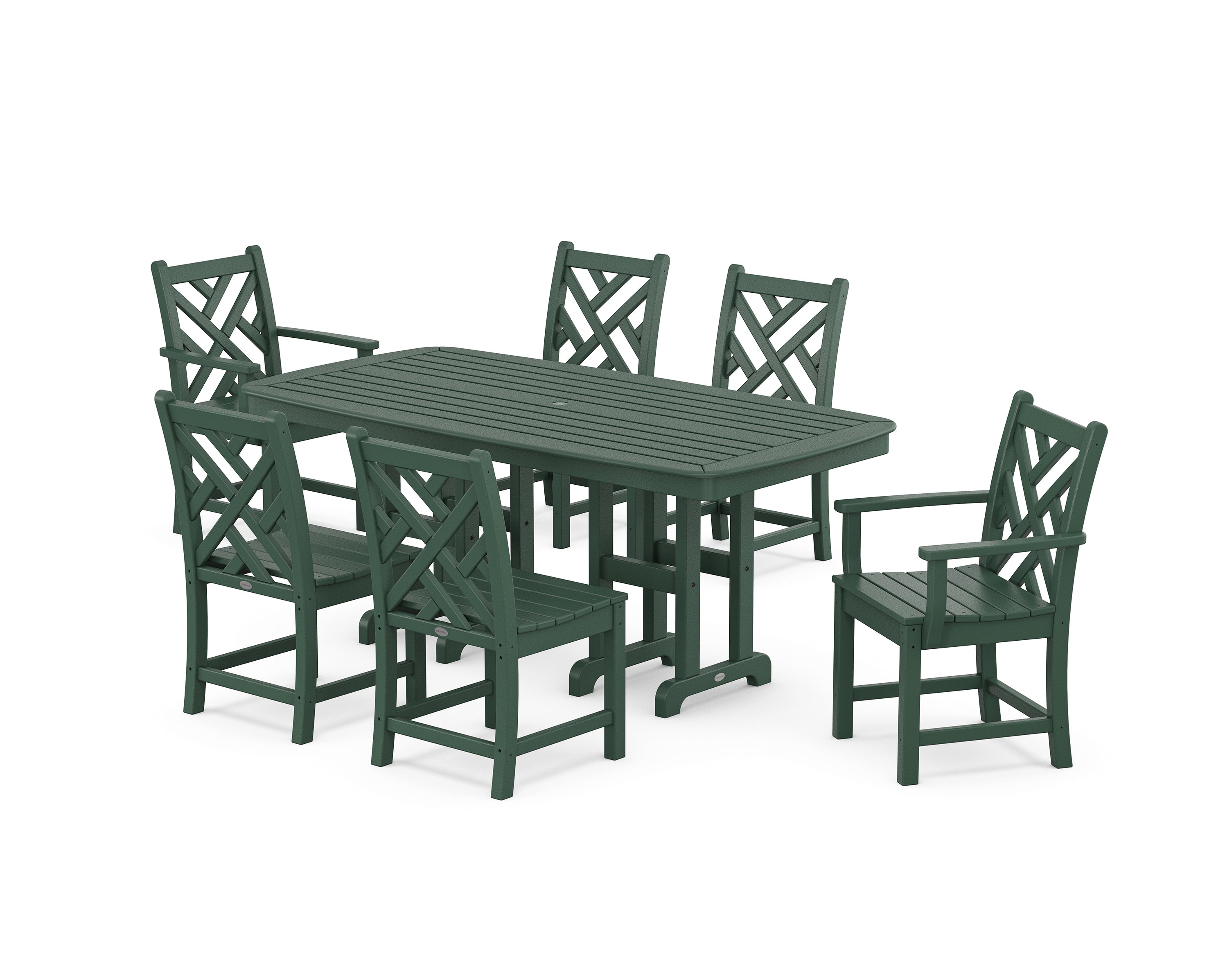 POLYWOOD Chippendale 7-Piece Dining Set - Amish Yard