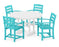 POLYWOOD La Casa Cafe 5-Piece Round Farmhouse Dining Set