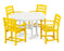 POLYWOOD La Casa Cafe 5-Piece Round Farmhouse Dining Set