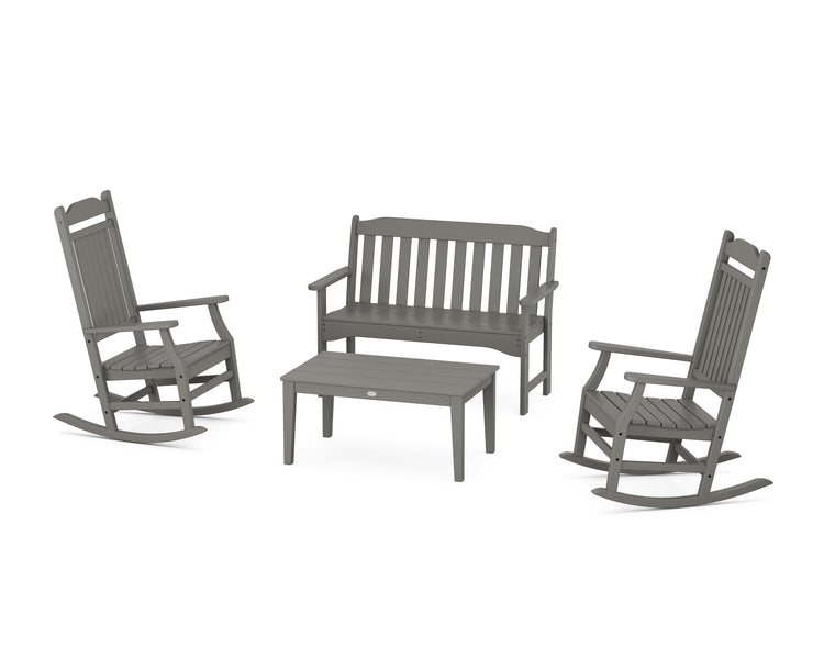 POLYWOOD Country Living Cottage Rocking Chair 4-Piece Porch Set
