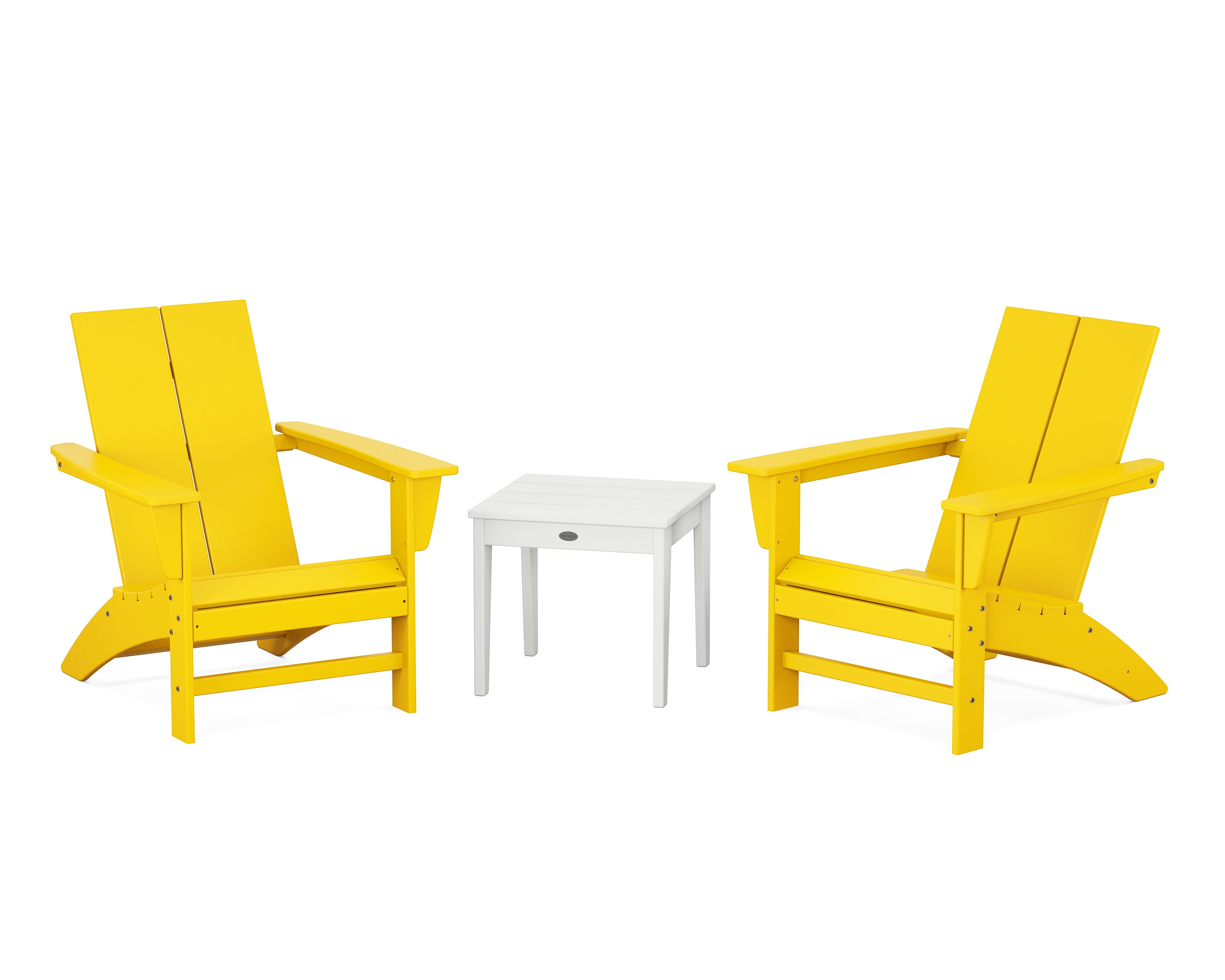 POLYWOOD Country Living Cottage Modern Adirondack Chair 3-Piece Set