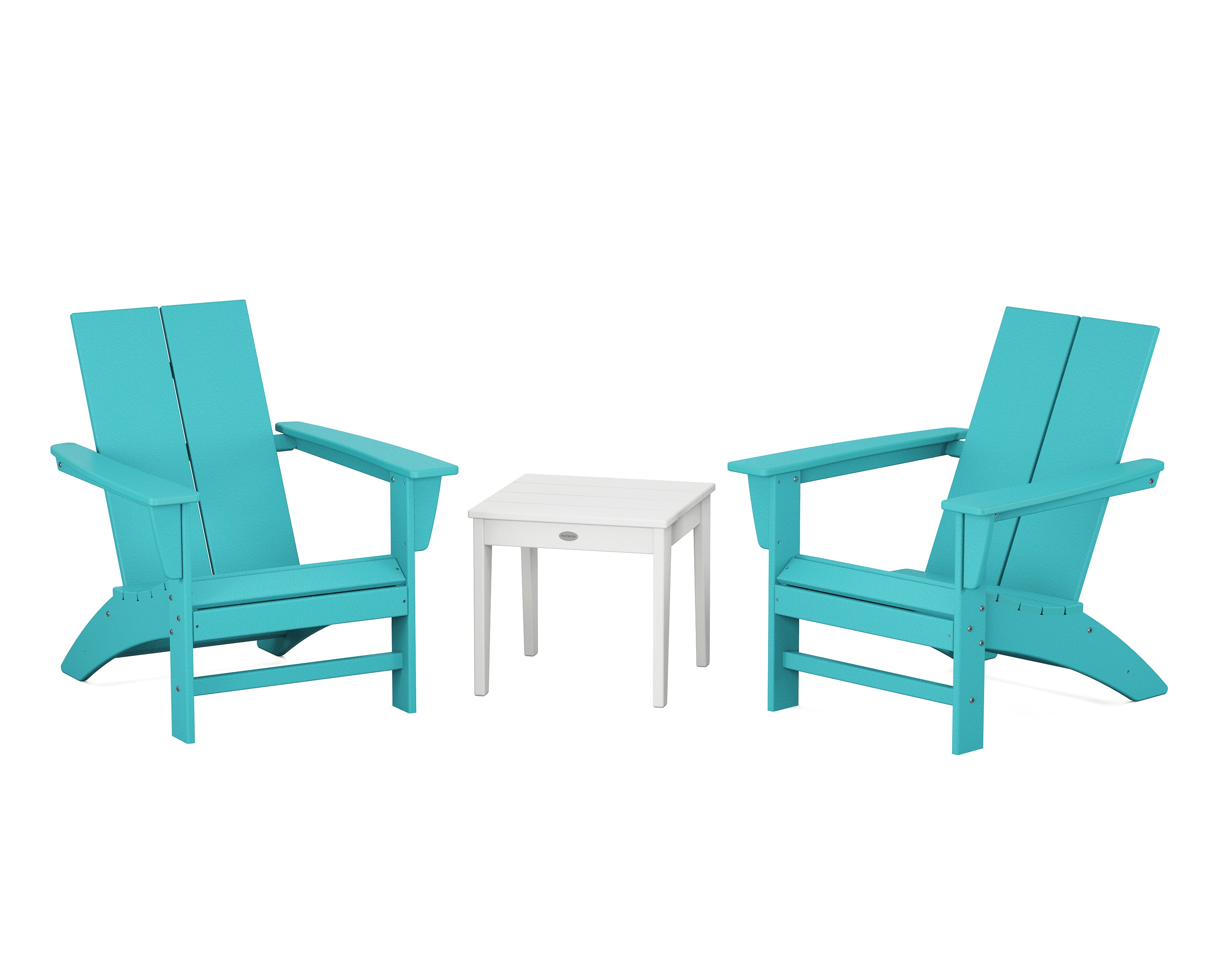 POLYWOOD Country Living Cottage Modern Adirondack Chair 3-Piece Set