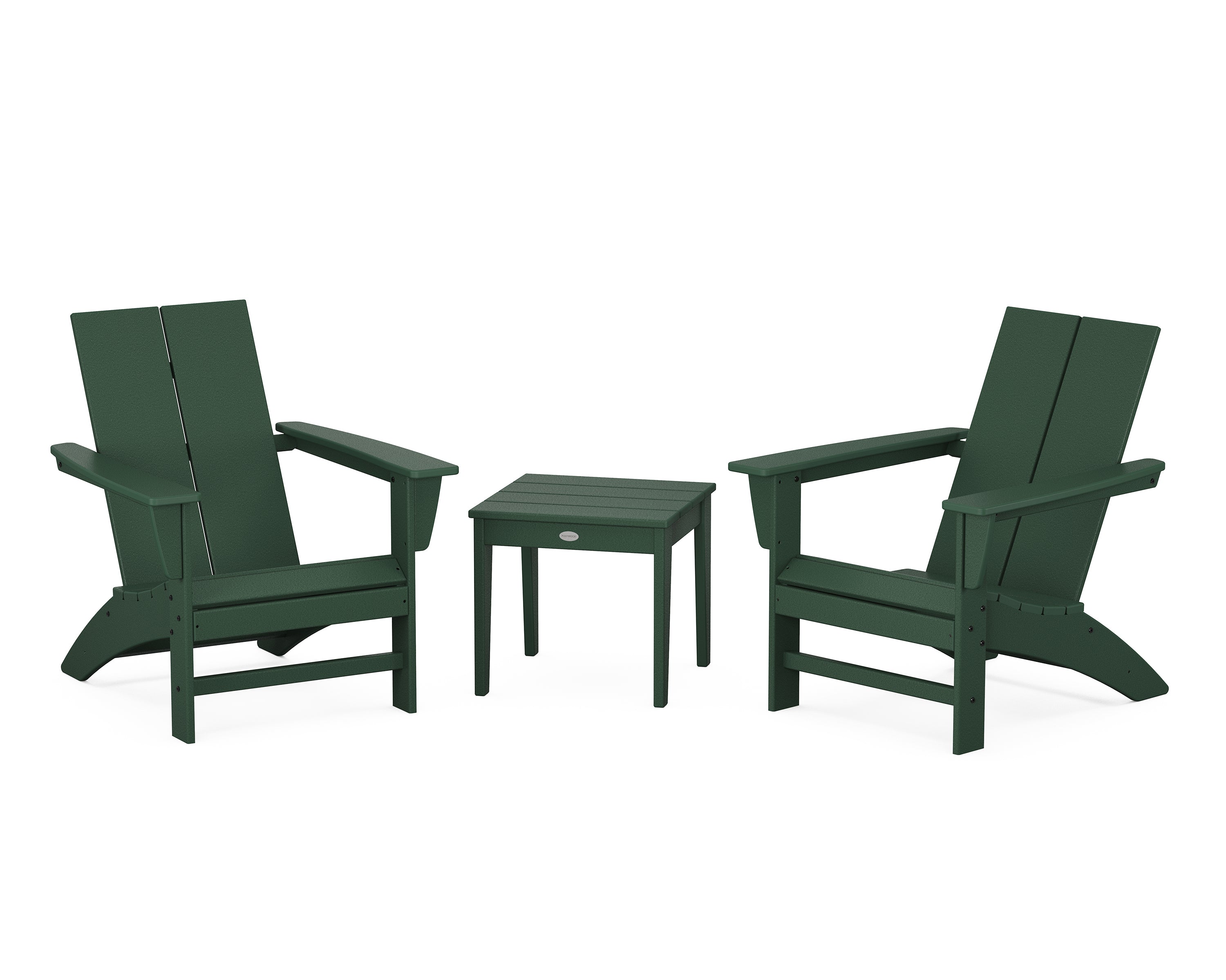 POLYWOOD Country Living Cottage Modern Adirondack Chair 3-Piece Set