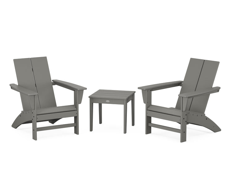 POLYWOOD Country Living Cottage Modern Adirondack Chair 3-Piece Set