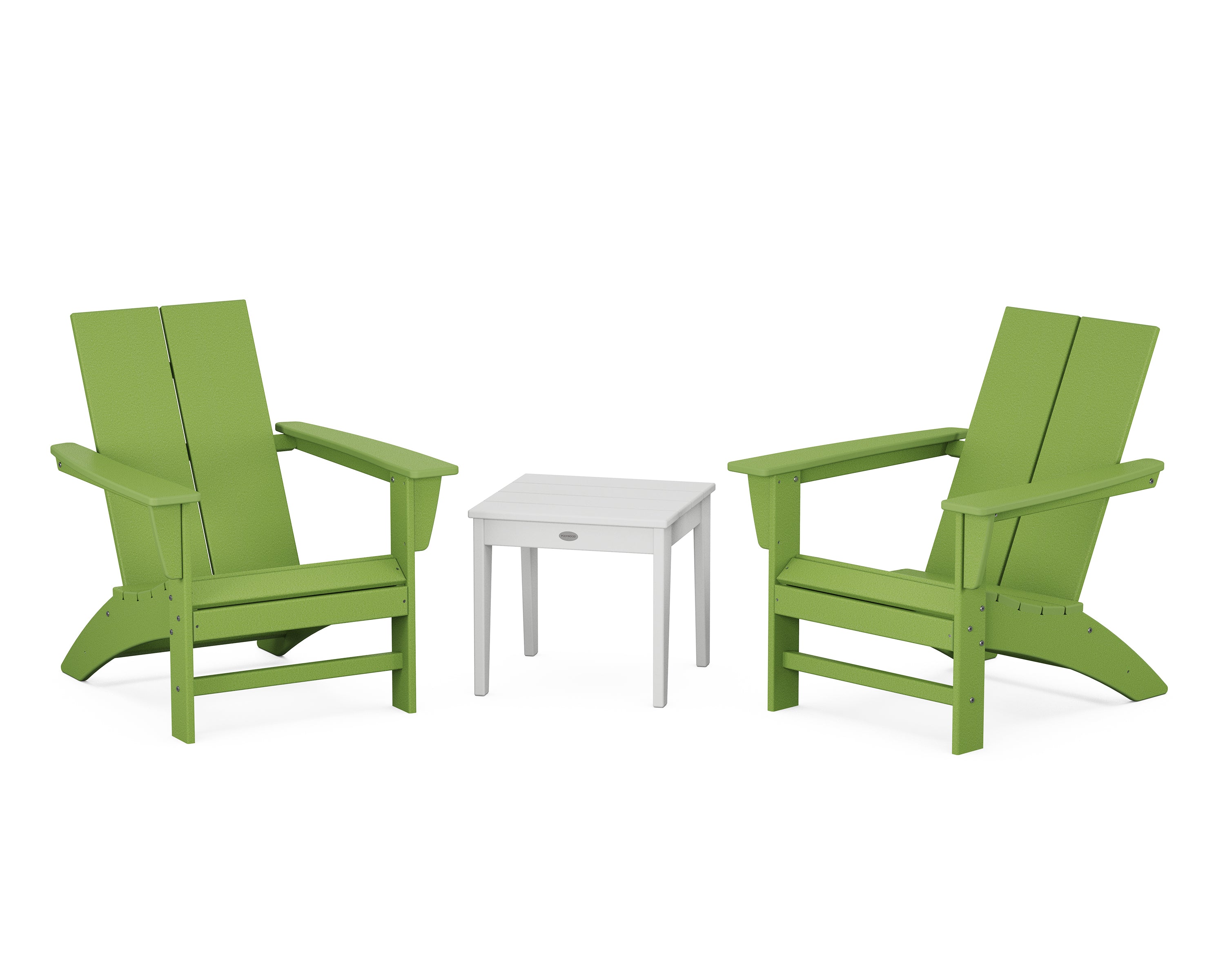 POLYWOOD Country Living Cottage Modern Adirondack Chair 3-Piece Set