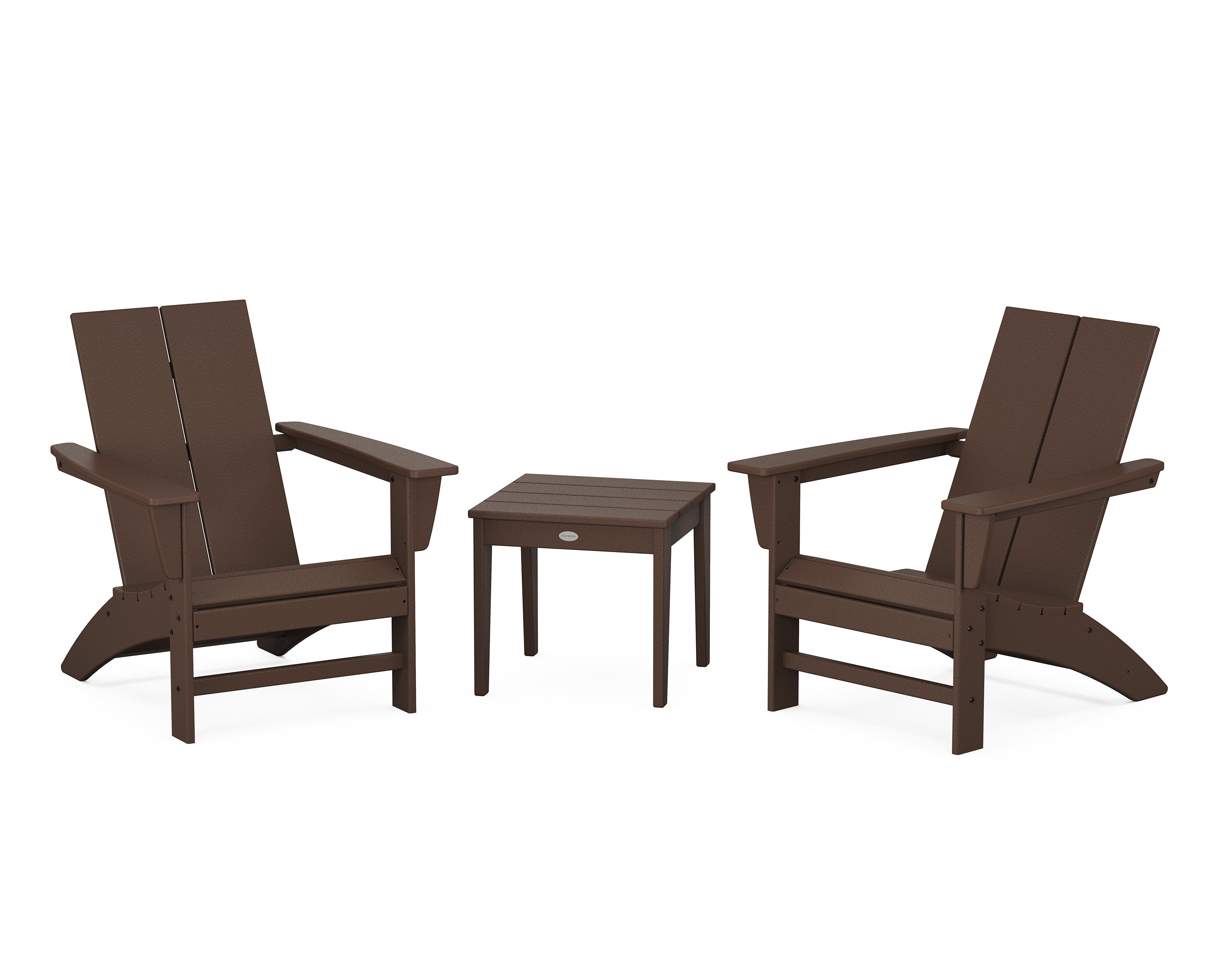 POLYWOOD Country Living Cottage Modern Adirondack Chair 3-Piece Set