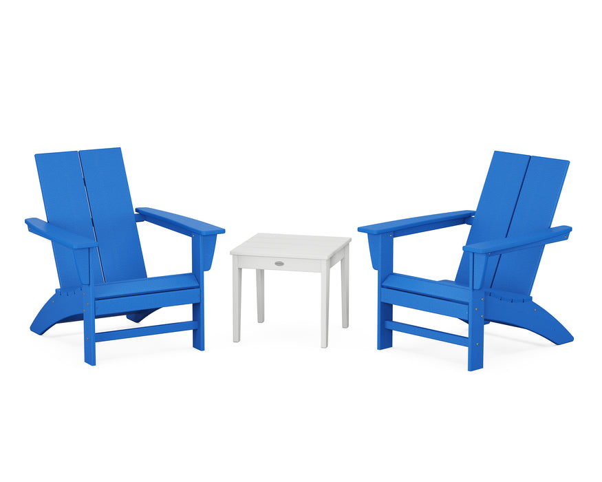 POLYWOOD Country Living Modern Adirondack Chair 3-Piece Set