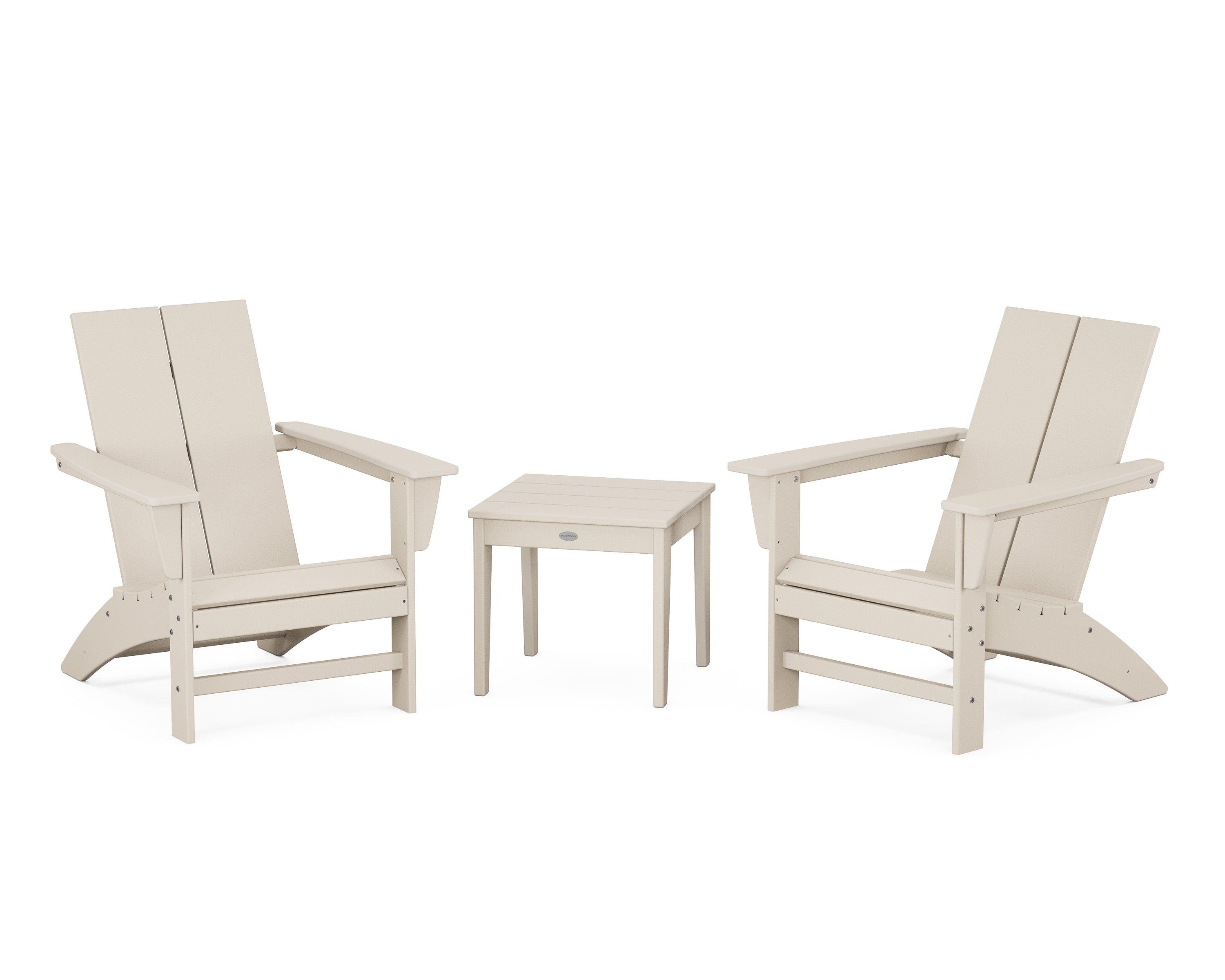 POLYWOOD Country Living Cottage Modern Adirondack Chair 3-Piece Set
