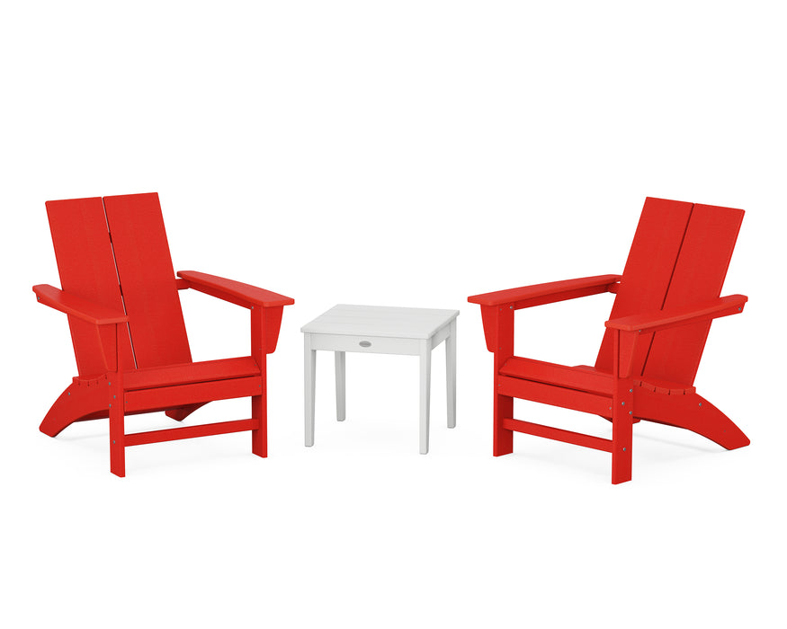 POLYWOOD Country Living Modern Adirondack Chair 3-Piece Set