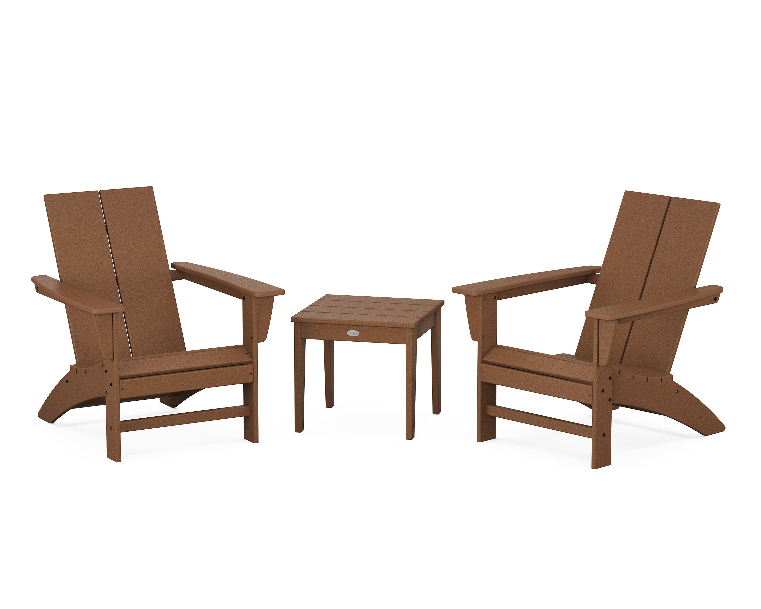 POLYWOOD Country Living Cottage Modern Adirondack Chair 3-Piece Set