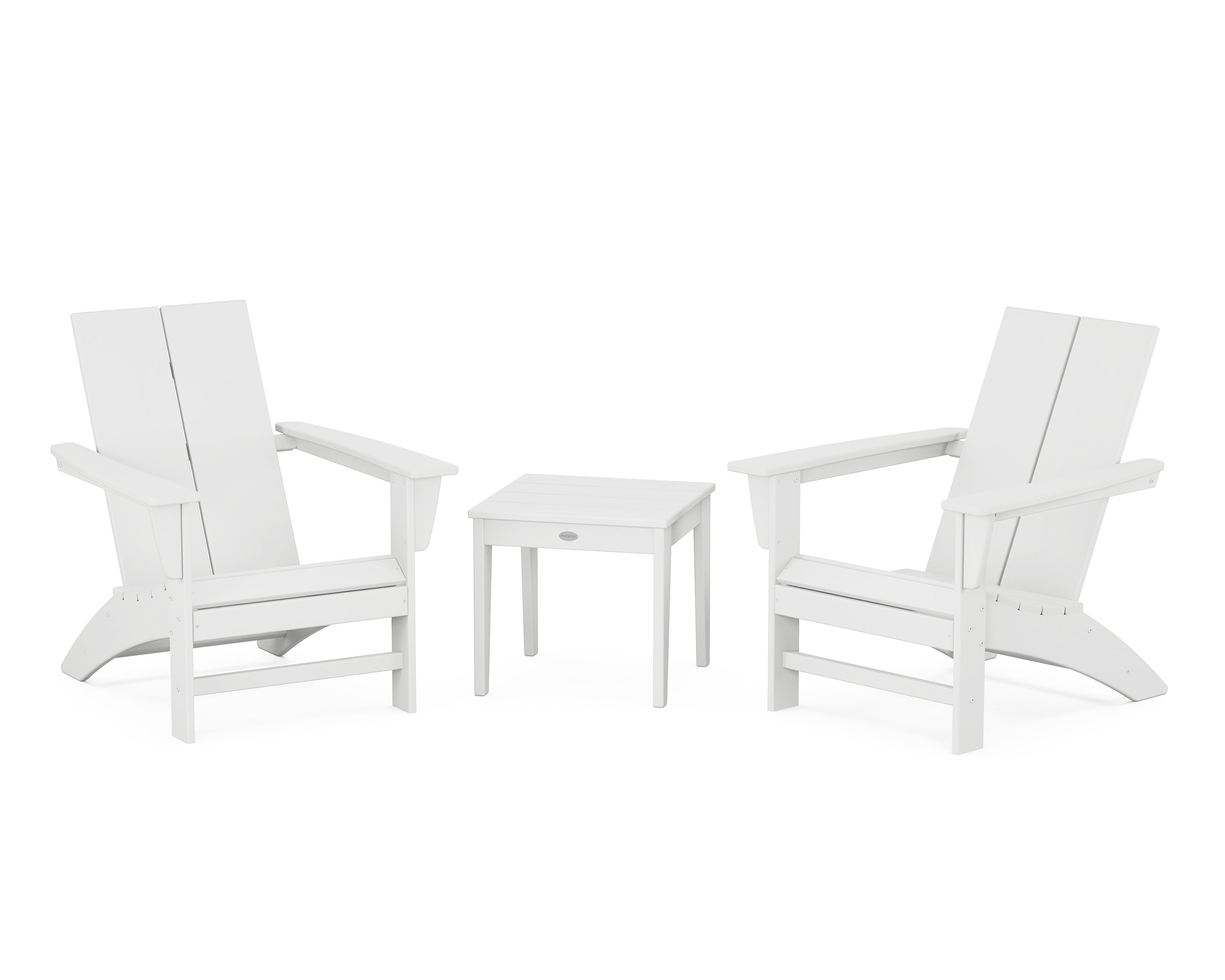 POLYWOOD Country Living Cottage Modern Adirondack Chair 3-Piece Set