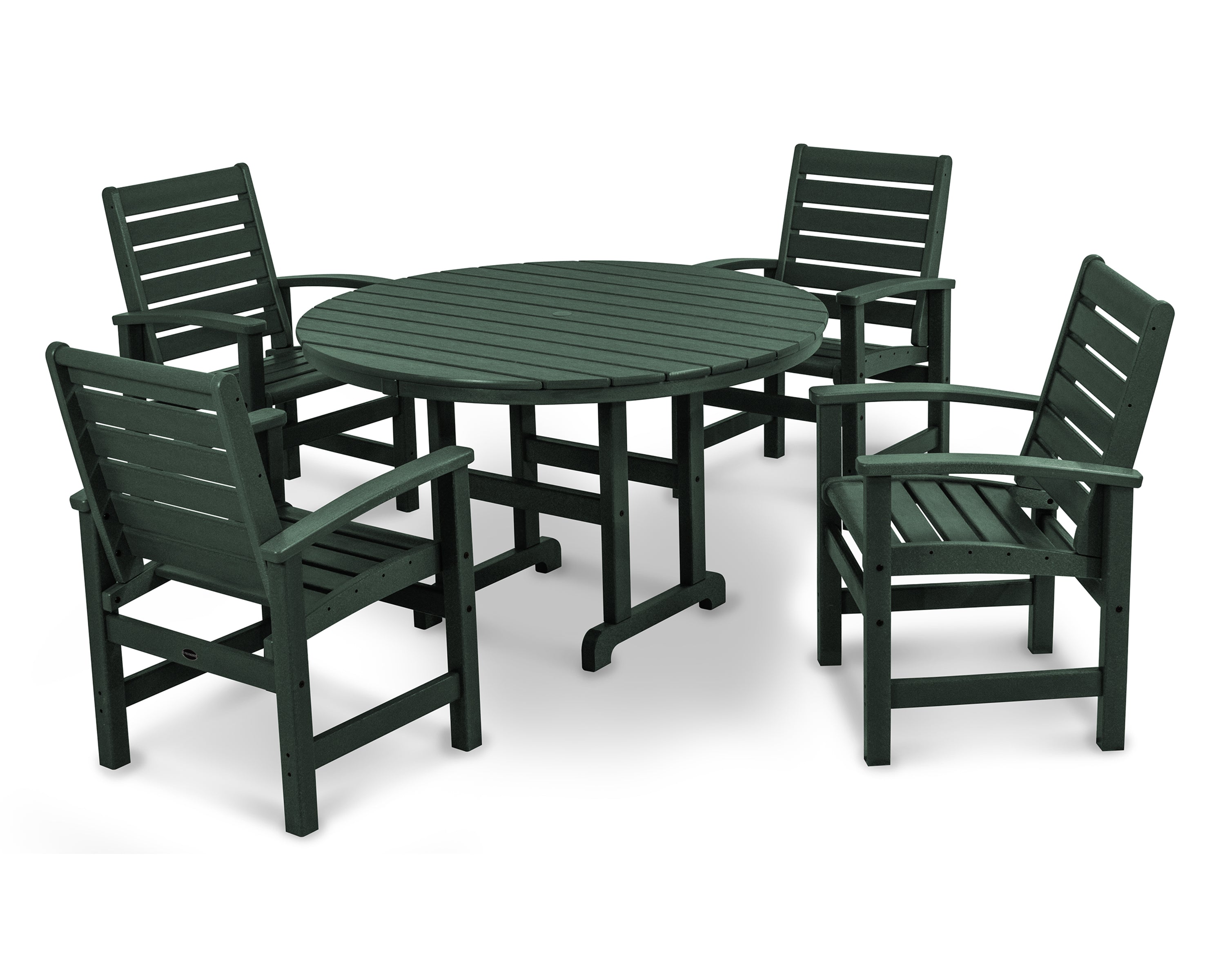 POLYWOOD Signature 5-Piece Round Farmhouse Dining Set