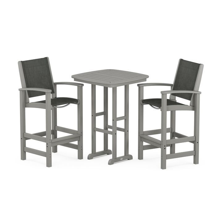 POLYWOOD Coastal 3-Piece Bar Set