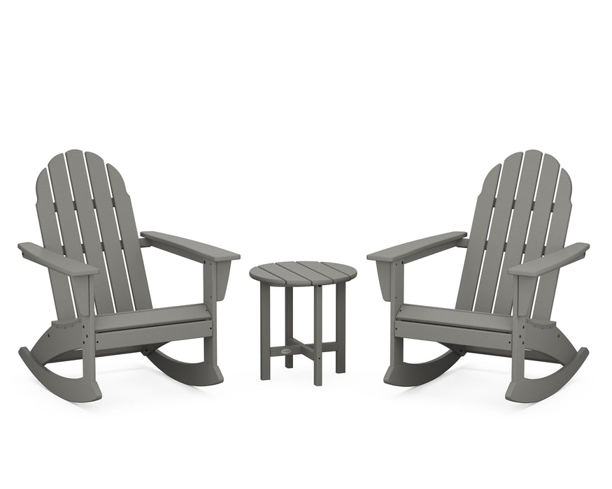 POLYWOOD Vineyard 3-Piece Adirondack Rocking Chair Set Amish Yard