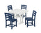 POLYWOOD La Casa Café 5-Piece Farmhouse Trestle Side Chair Dining Set
