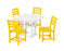 POLYWOOD La Casa Café 5-Piece Farmhouse Trestle Side Chair Dining Set