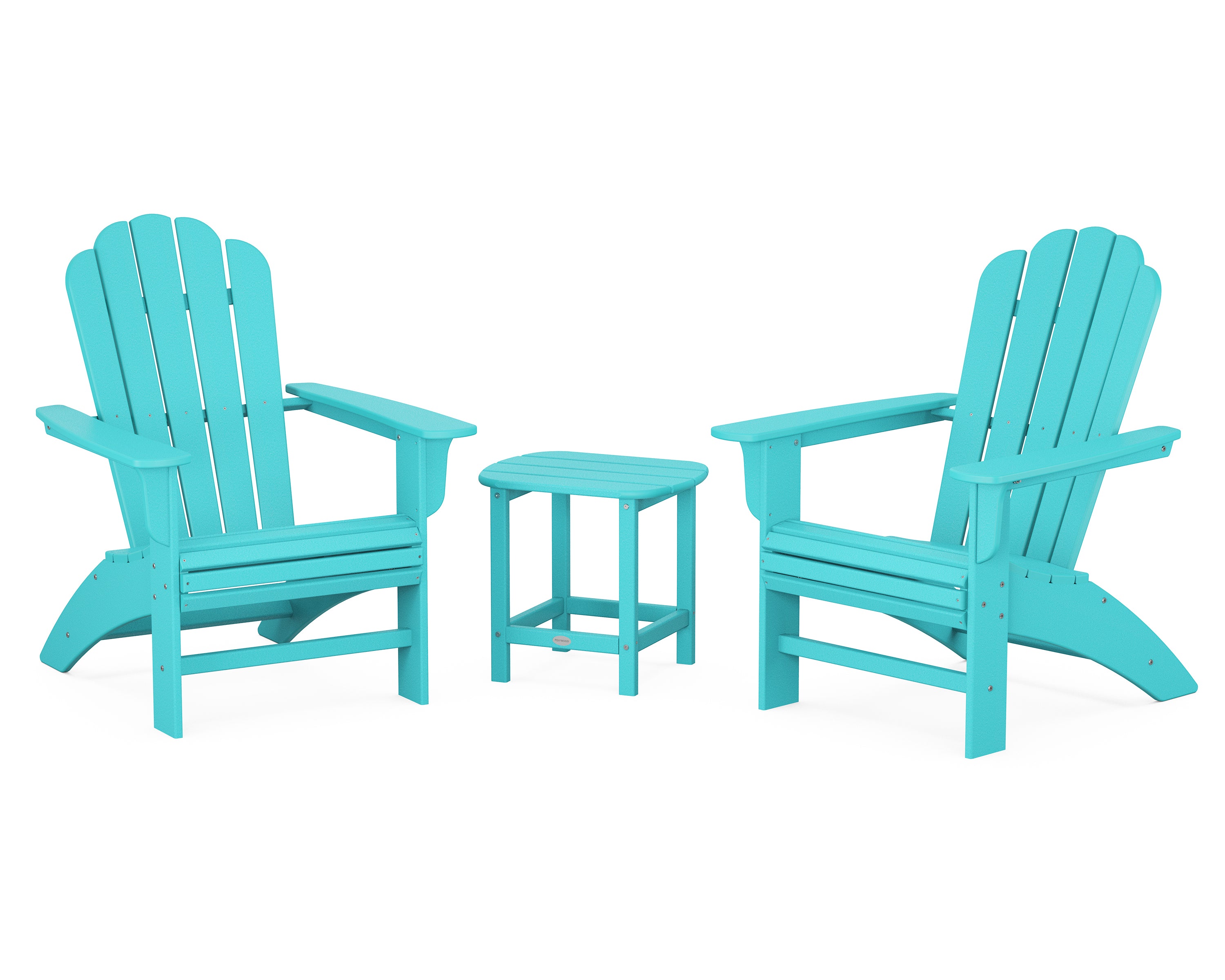 POLYWOOD Country Living Cottage Curveback Adirondack Chair 3-Piece Set