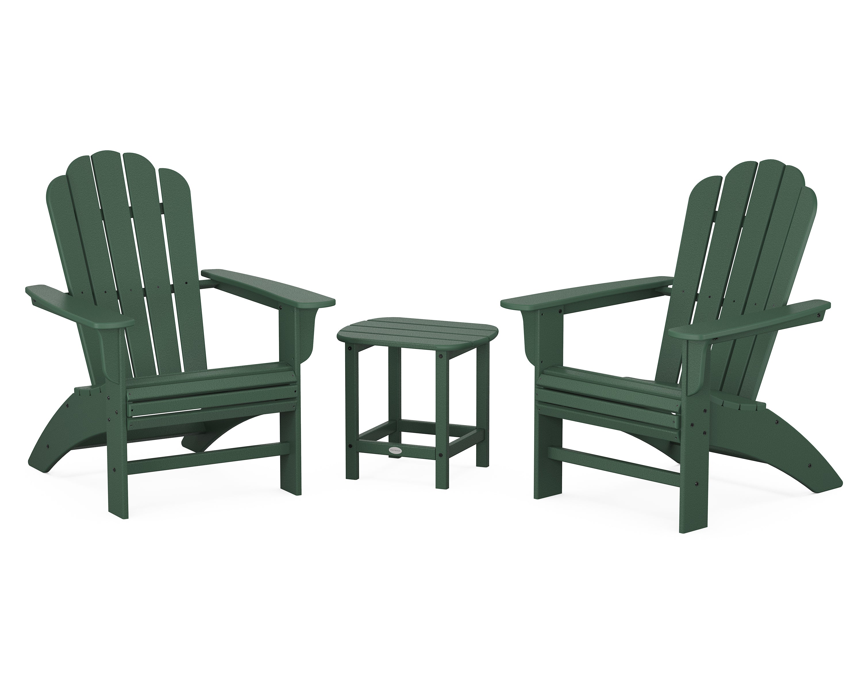 POLYWOOD Country Living Cottage Curveback Adirondack Chair 3-Piece Set